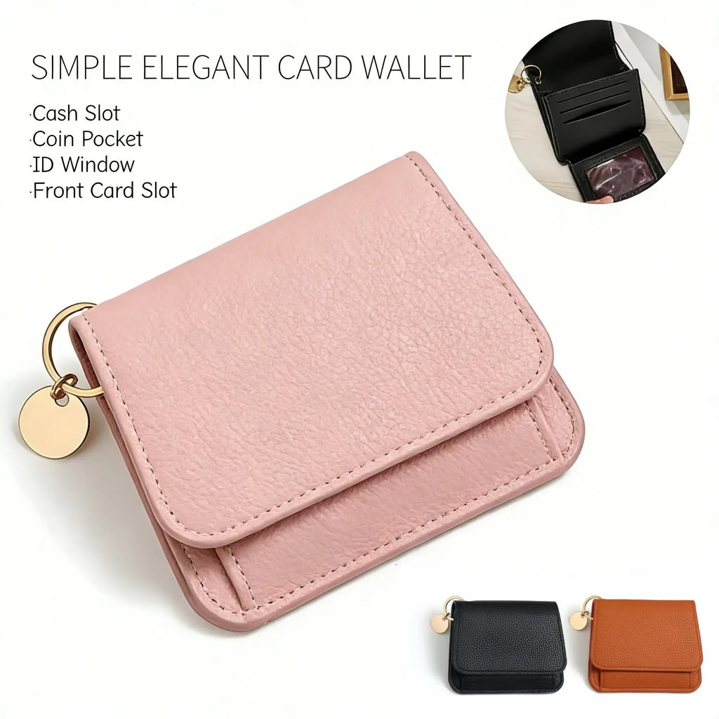 💖Hot 50% OFF🌹RFID Short Wallets for Women – Fashionable Card Holder with Key Ring & Coin Purse