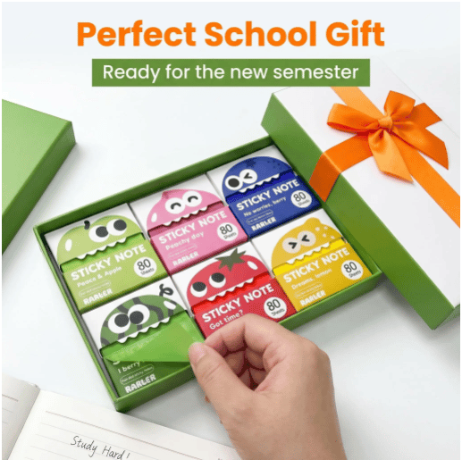 🔥 Buy 1 Get 1 Free ✨ Fruit Monster Pop-Up Sticky Notes 🍋🍏