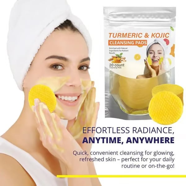 🔥Last Day 49% OFF- Turmeric & Kojic Acid Cleansing Pads