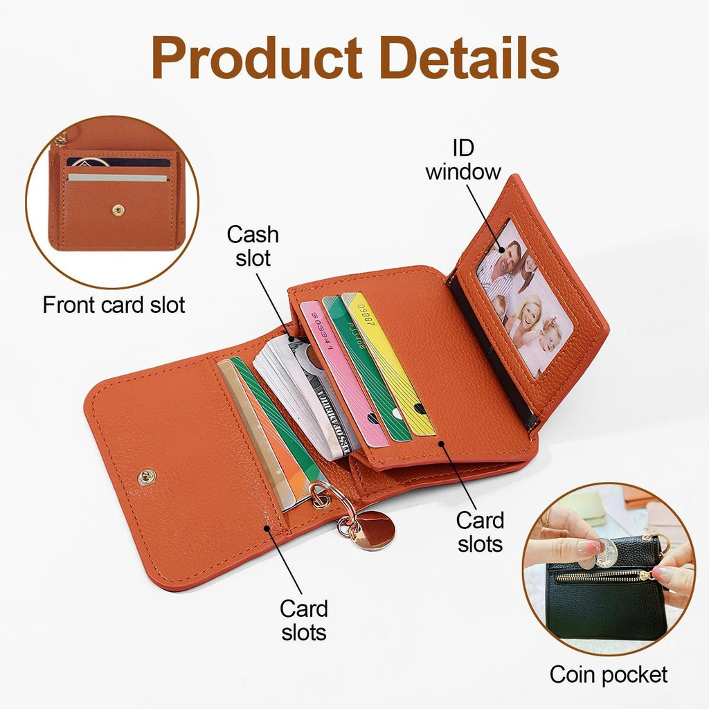 💖Hot 50% OFF🌹RFID Short Wallets for Women – Fashionable Card Holder with Key Ring & Coin Purse