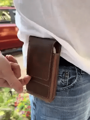 🏆 Last Day Special Price ! 🔥Waist Belt Cell Phone Pouch 📱 Multi-Pocket Leather Holster with Card Holder