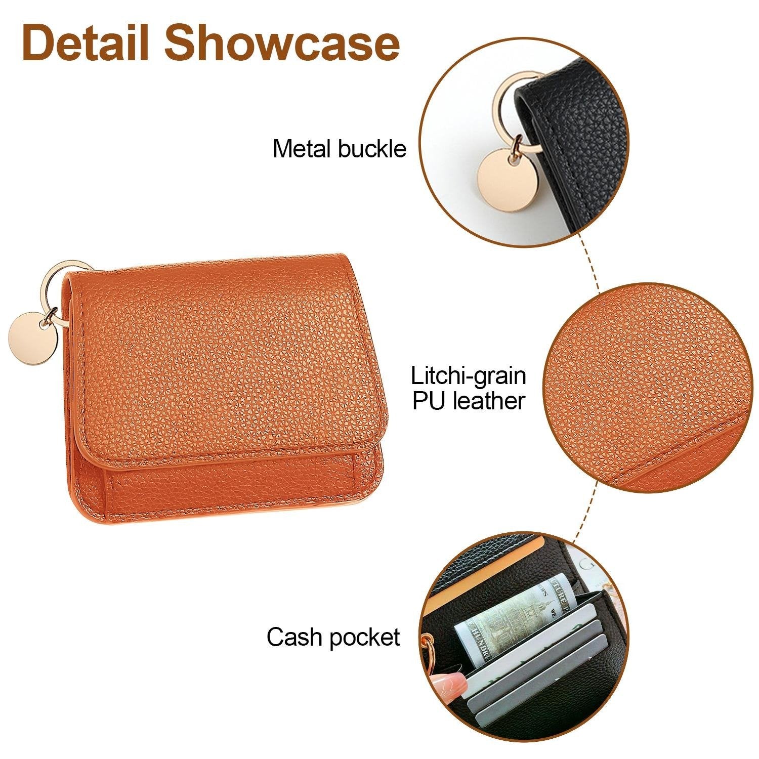 💖Hot 50% OFF🌹RFID Short Wallets for Women – Fashionable Card Holder with Key Ring & Coin Purse