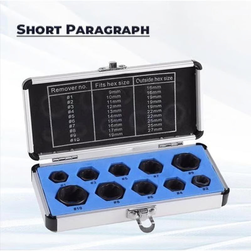 Perfect Toolkit for Removing Stripped, Rounded Off and Rusted Bolts & Nuts
