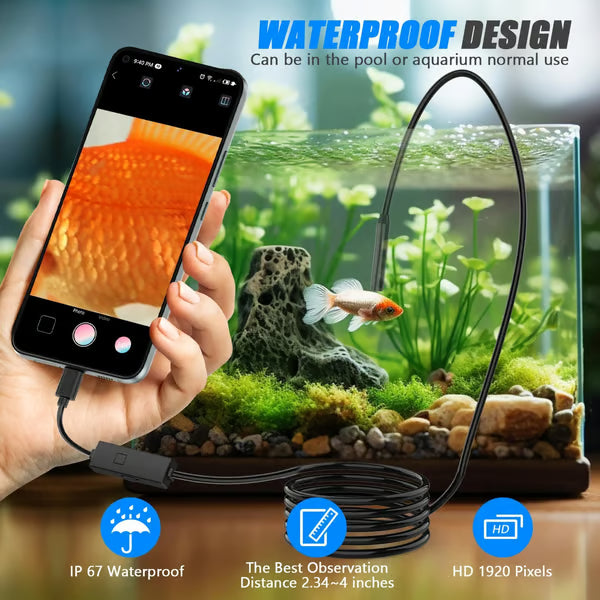 🔥LAST DAY SALE 49% OFF-🔎 Plug-and-Play Endoscope Camera - Compatible with Android & iPhone & ipad for Direct Connection