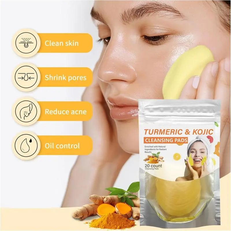 🔥Last Day 49% OFF- Turmeric & Kojic Acid Cleansing Pads