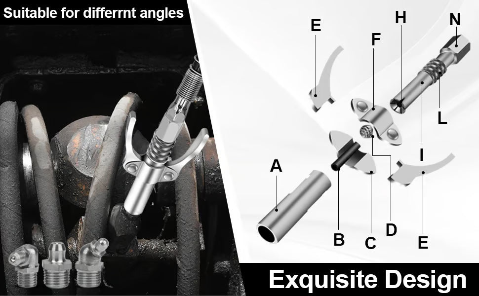Pro-Grade Grease Gun Coupler Kit