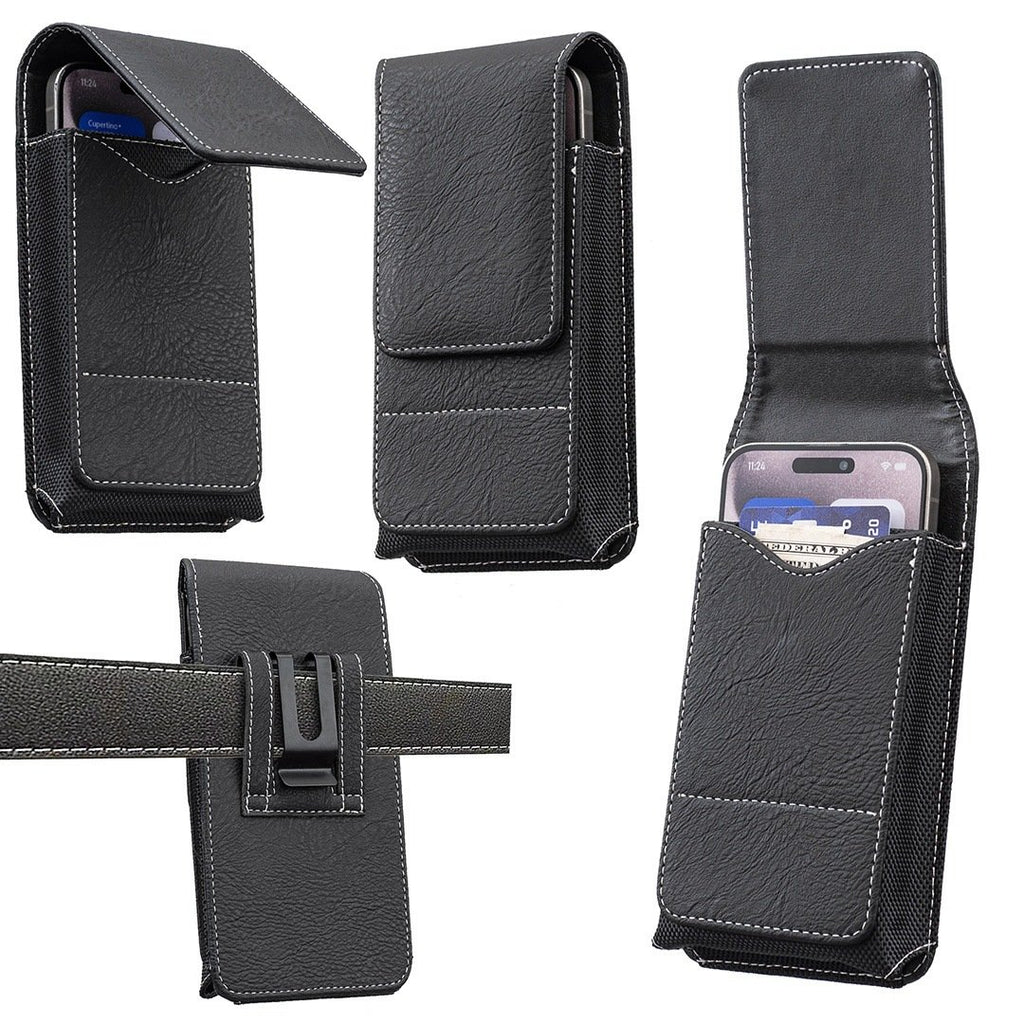 🏆 Last Day Special Price ! 🔥Waist Belt Cell Phone Pouch 📱 Multi-Pocket Leather Holster with Card Holder