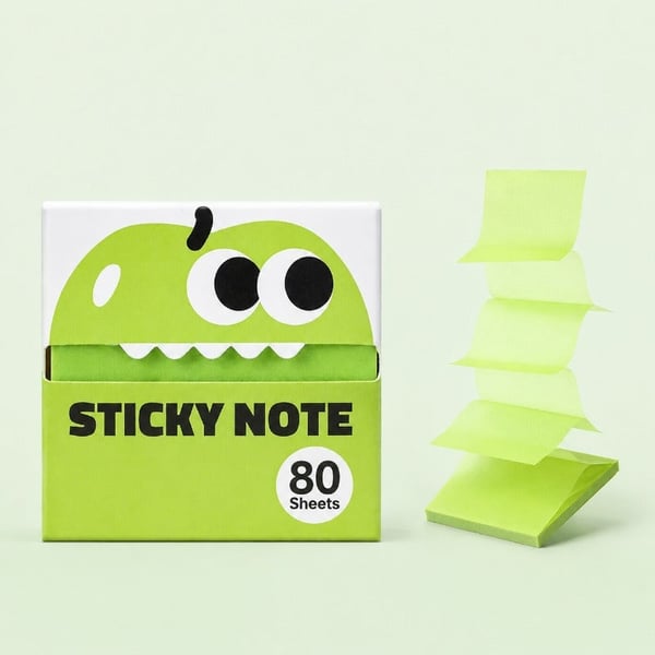 🔥 Buy 1 Get 1 Free ✨ Fruit Monster Pop-Up Sticky Notes 🍋🍏
