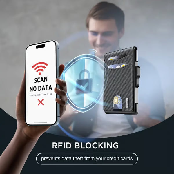 🔥🔥LAST DAY SALE 49% OFF-🔥Minimalist Pop-Up Wallet for Men – RFID Blocking Aluminum Card Holder with Cash Slot, ID Window & Leather Front Pocket