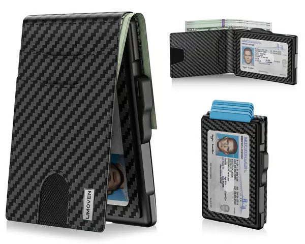 🔥🔥LAST DAY SALE 49% OFF-🔥Minimalist Pop-Up Wallet for Men – RFID Blocking Aluminum Card Holder with Cash Slot, ID Window & Leather Front Pocket