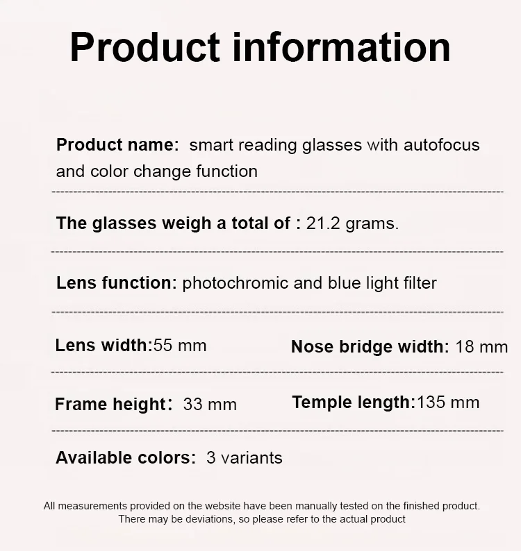 【Co-Created by Designers】Gypsophila Smart Zoom and Color-Changing Reading Glasses