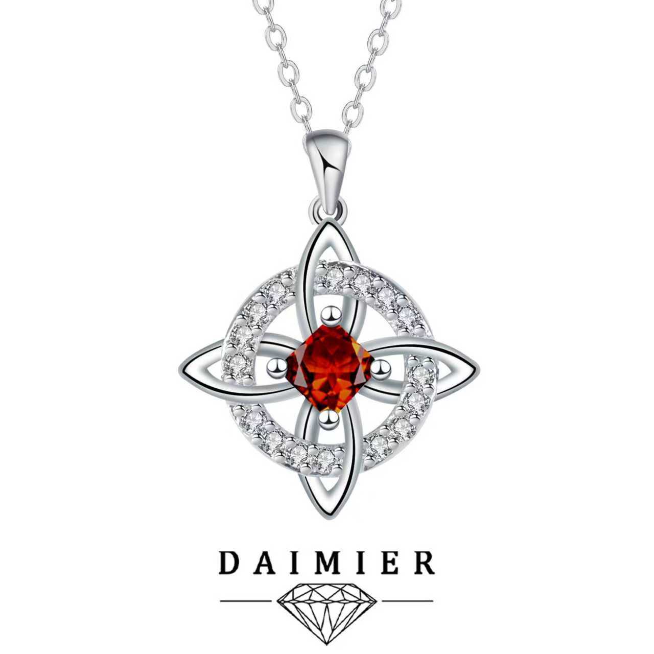 Mystical Birthstone Witches Knot Necklace – 🔮💞Protect Your Loved Ones