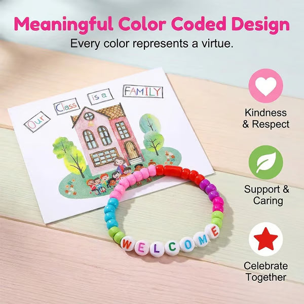 🔥Last Day 49% OFF - ✨🌈 Welcome BeadBracelets - StrengthenClassroom Friendship & SpreadWarm Kindness!