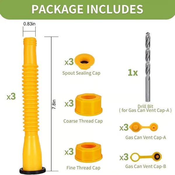 Flexible Replacement Gas Can Spout Kit