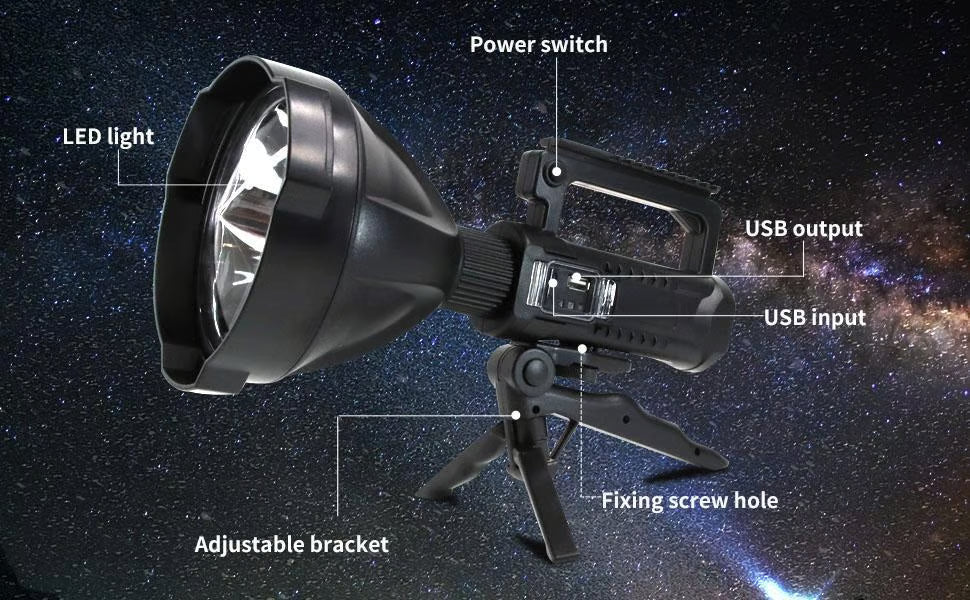 Rechargeable Handheld Spotlight Flashlight