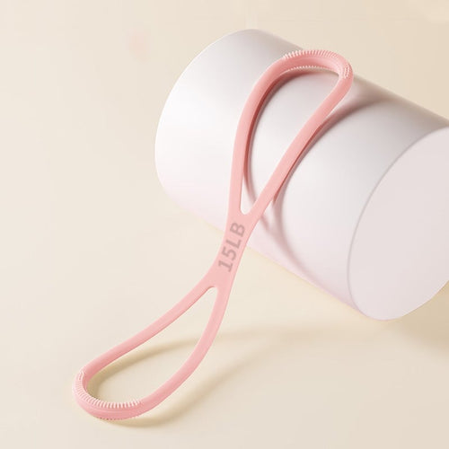 🌸 8-Shaped Silicone Resistance Band with Massage Grip