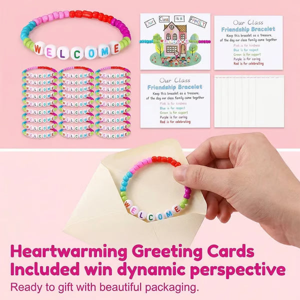 🔥Last Day 49% OFF - ✨🌈 Welcome BeadBracelets - StrengthenClassroom Friendship & SpreadWarm Kindness!