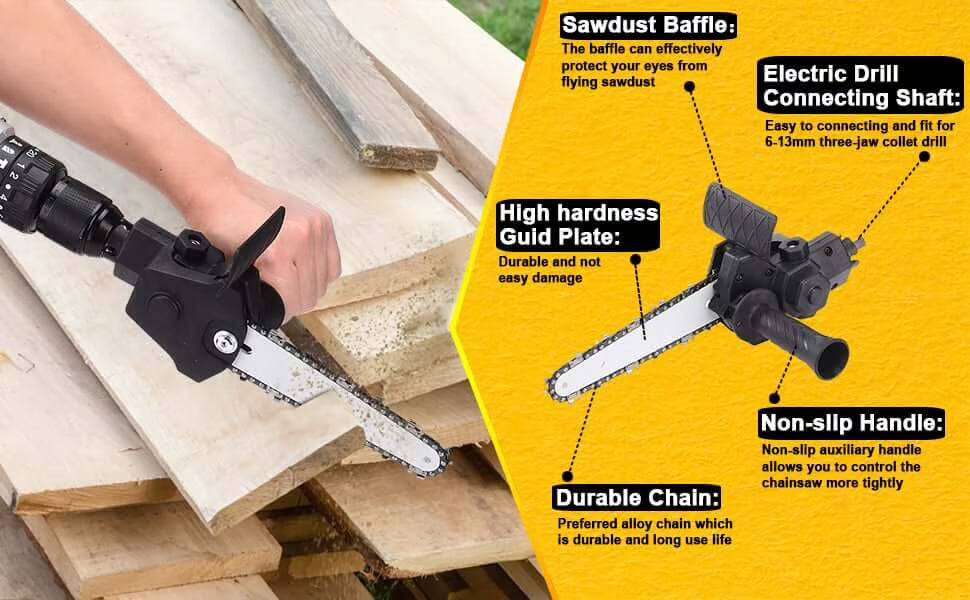 🔥Hot sale - 4/6 Inch Electric Drill Modified To Electric Chainsaw Drill Attachment