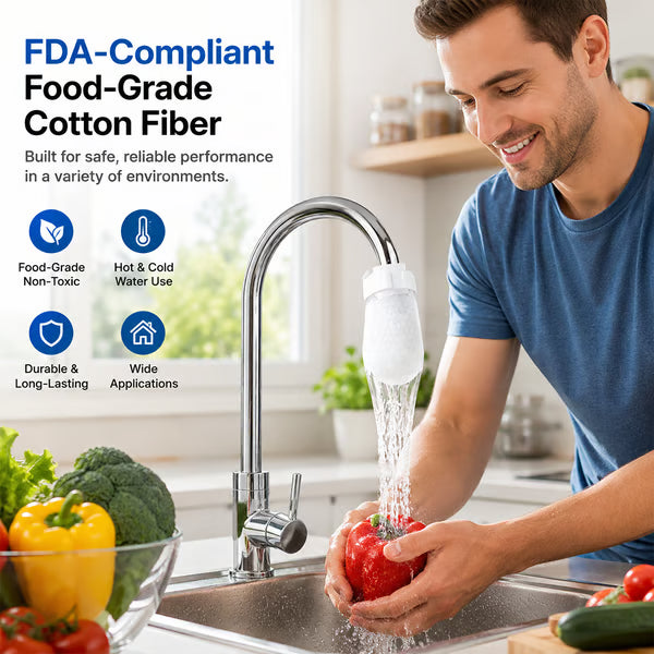 Faucet Filter Cotton Bags(50PCS) - Universal, Splash-Proof Faucet Filter Set