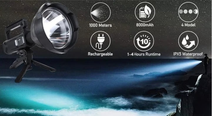 Rechargeable Handheld Spotlight Flashlight