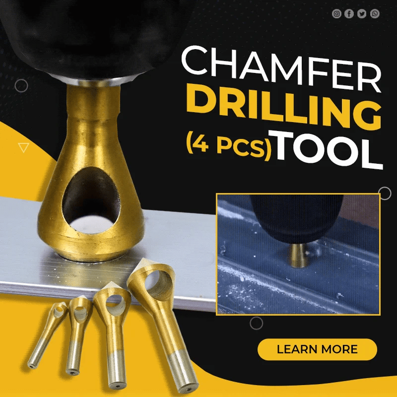 Titanium HSS Countersink Chamfer Drill Set