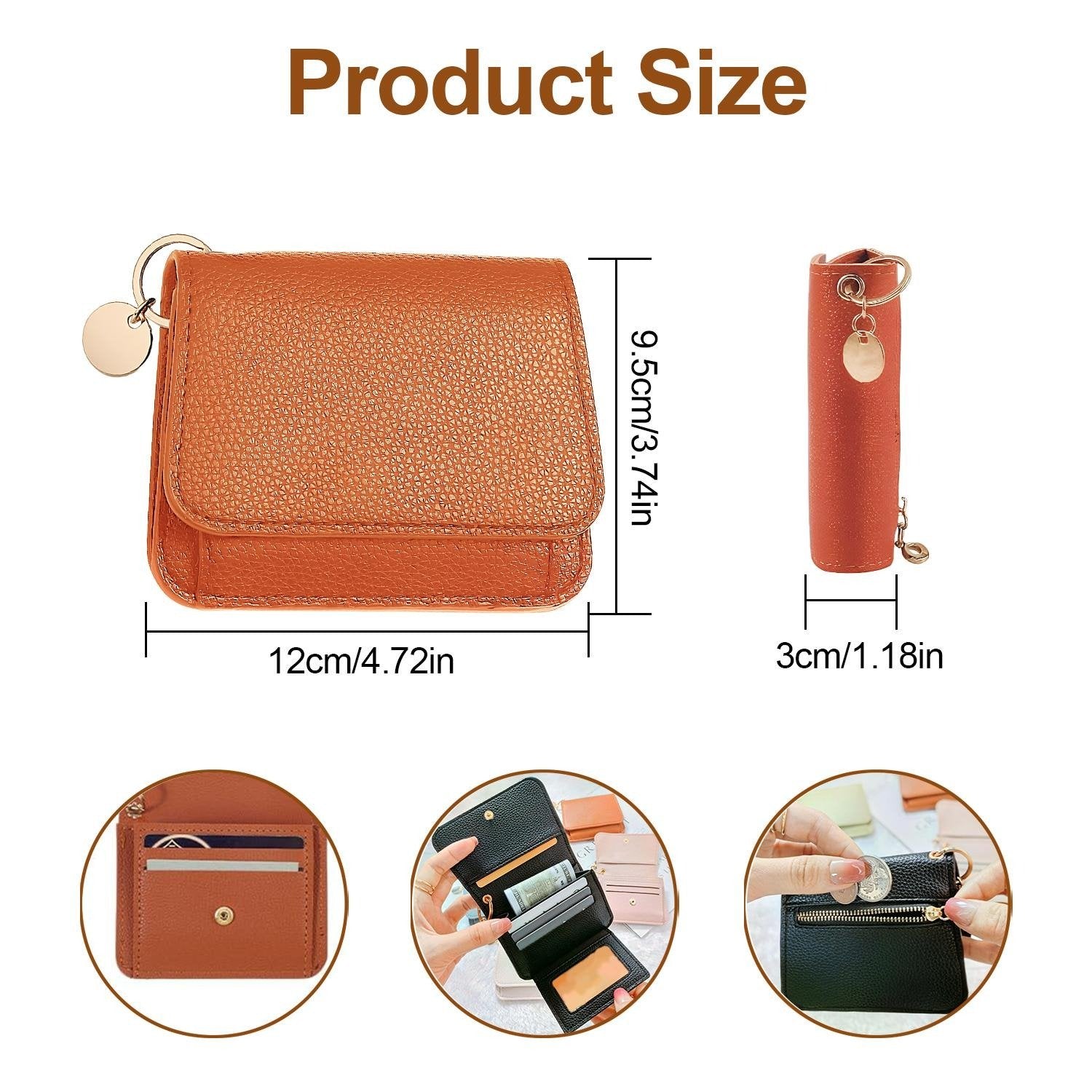 💖Hot 50% OFF🌹RFID Short Wallets for Women – Fashionable Card Holder with Key Ring & Coin Purse