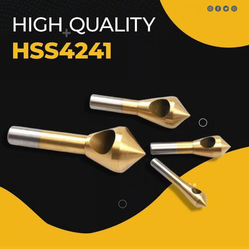Titanium HSS Countersink Chamfer Drill Set
