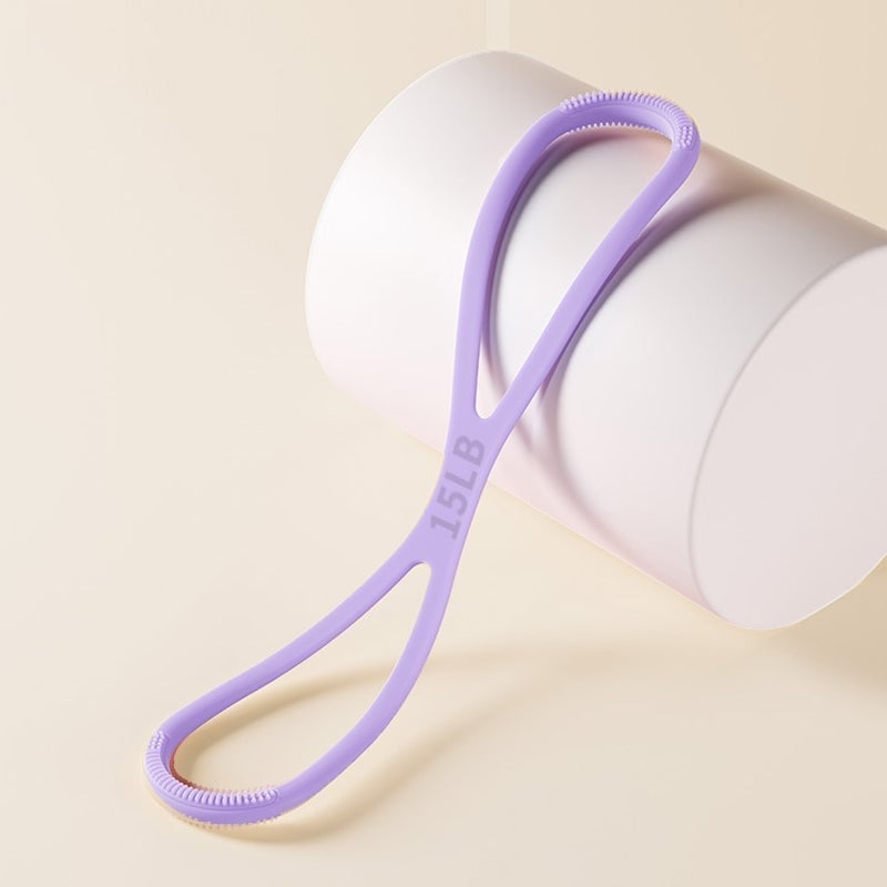 🌸 8-Shaped Silicone Resistance Band with Massage Grip